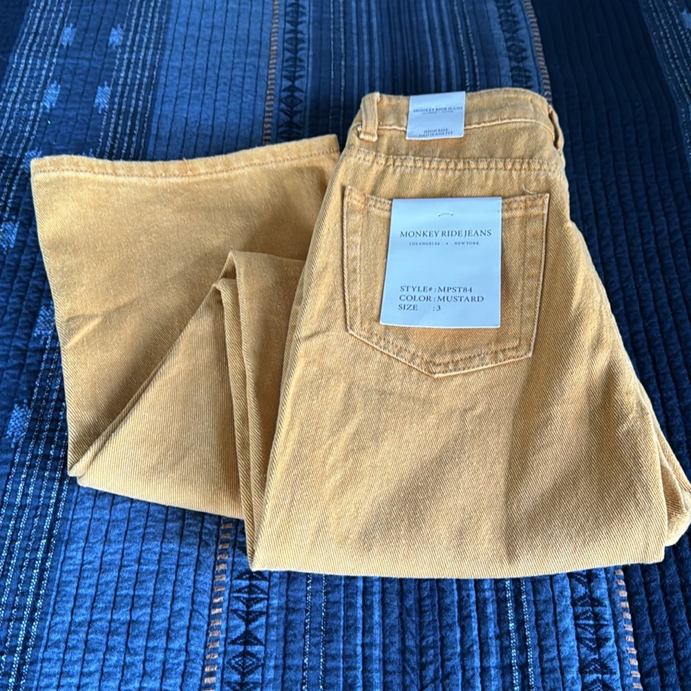 Monkey Ride Jeans High Rise Dad Fit Size 3 NWT